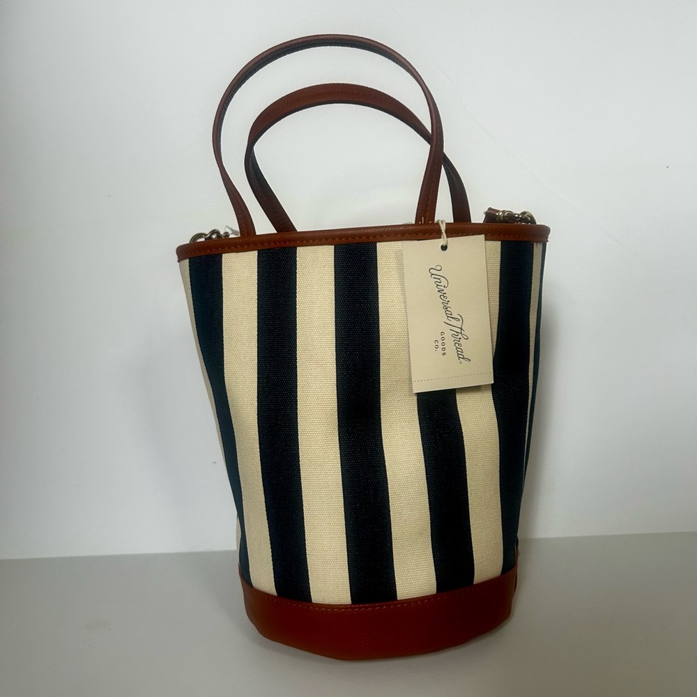 Striped Bucket Tote